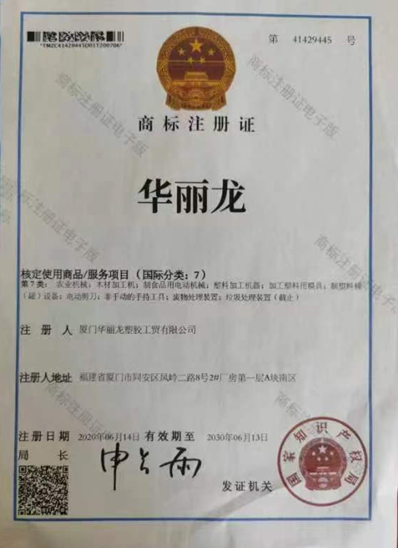 Trademark Registration Certificate